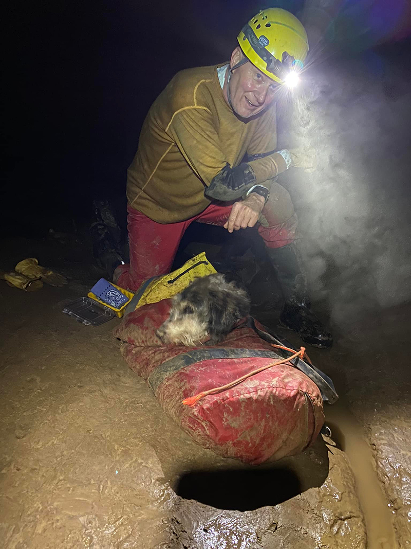 13 year old dog missing for two months found alive in a cave 2