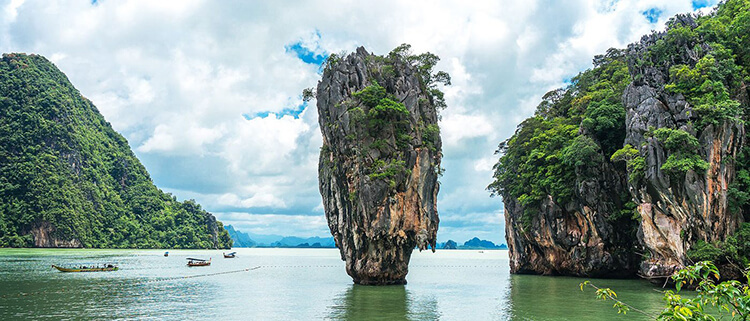 Amazing and famous rock formation around world Khao Ta Pu