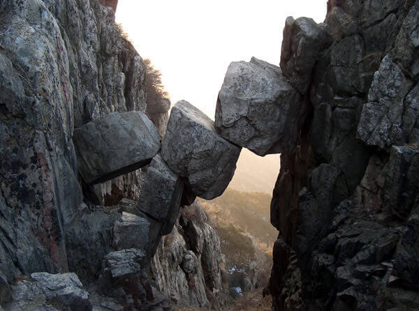 Amazing and famous rock formation around world Mt. Tais Immortal Bridge
