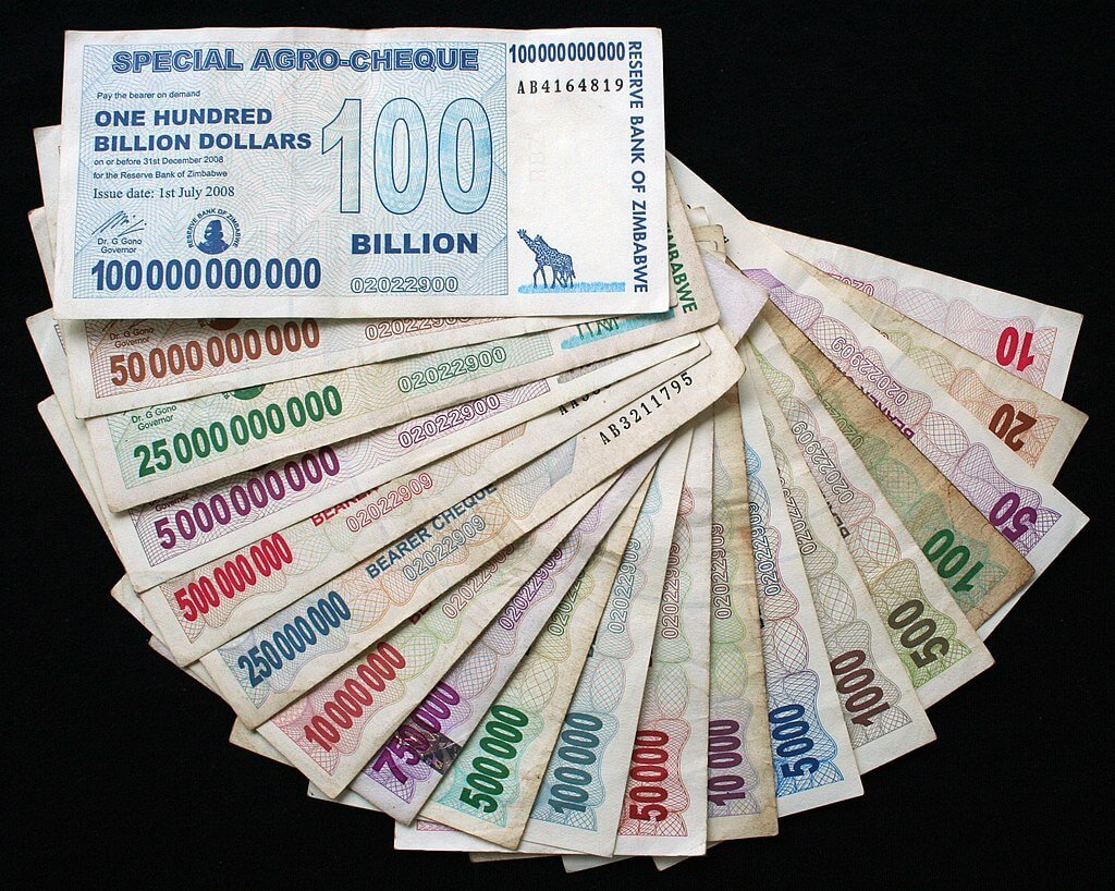 Hyperinflation of the Zimbabwe dollar 1