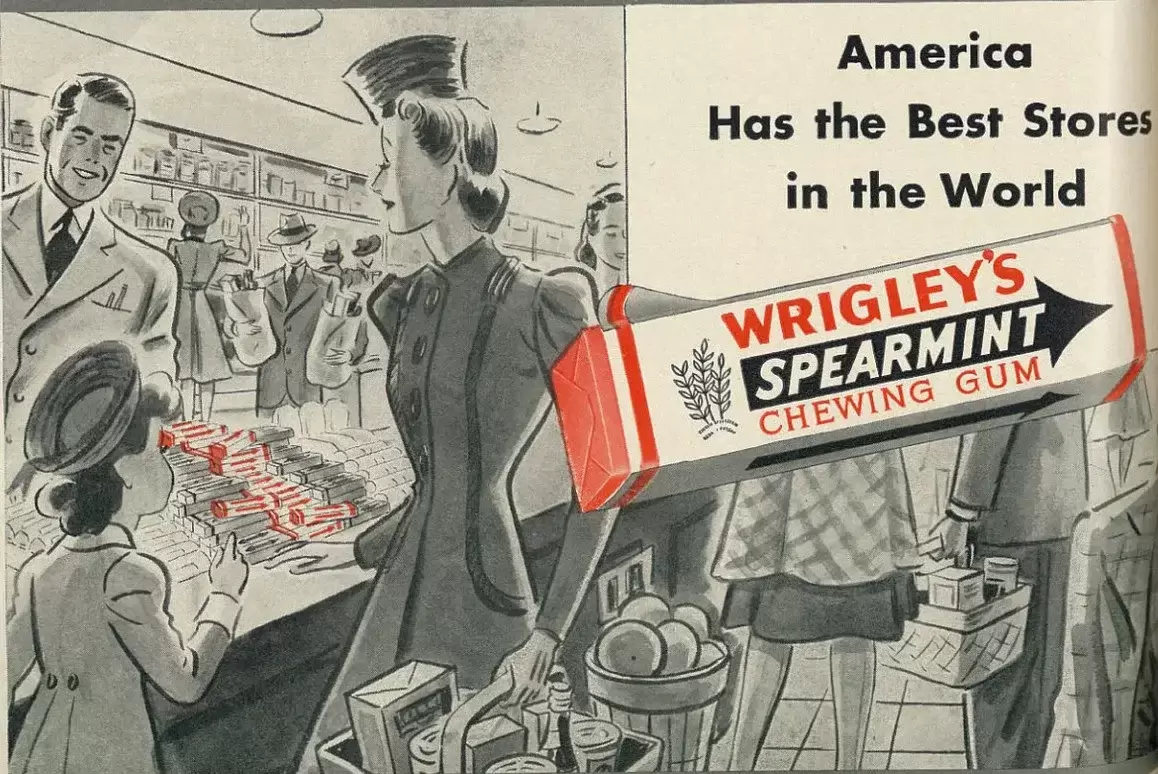 What is the story behind Wrigley chewing gum 2