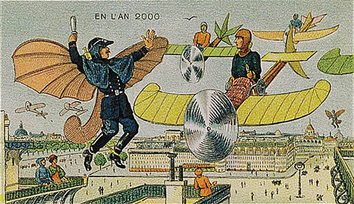 In the 21st century, in order to control traffic jams in the air, there will be more and more flying policemen.