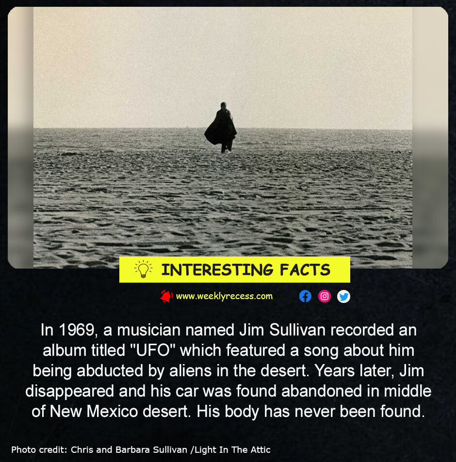 In 1969, a musician named Jim Sullivan recorded an album titled "UFO"