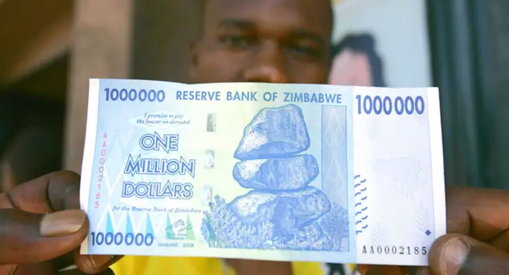 Hyperinflation of the Zimbabwe dollar turning phasing out their local money in 2015
