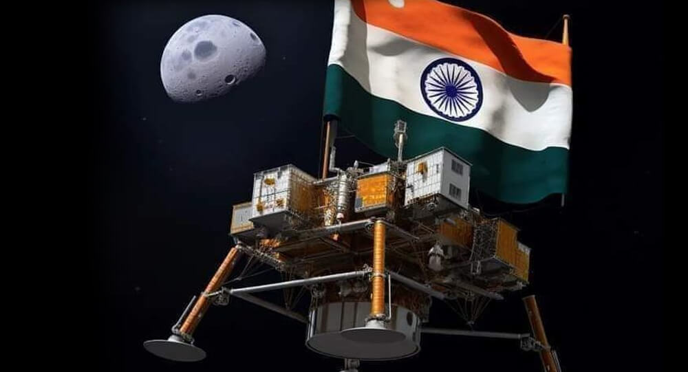 India's chandrayaan-3 becomes the first landed craft on moon's south pole