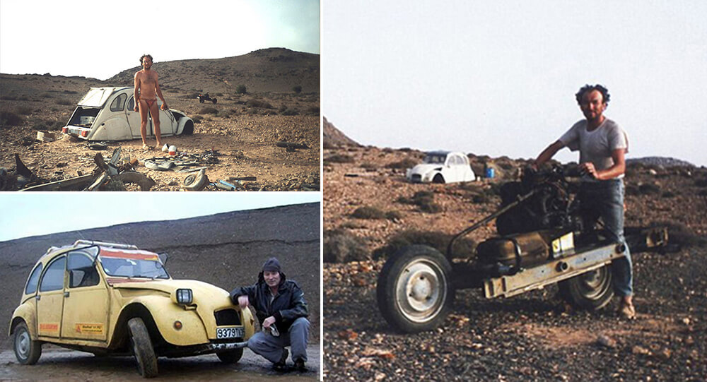 Man Trapped in the Sahara Desert Constructs a Bike From His Broken-Down Car to Save His Life