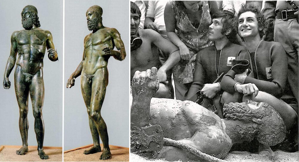 The accidentally discovery of Riace bronzes