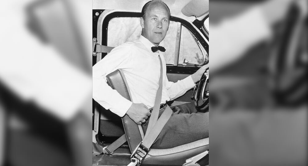 Who invented the three-point seat belt?