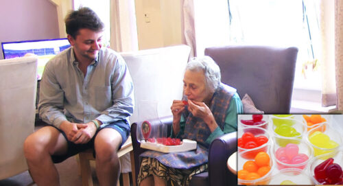 Grandson Invents Award-Winning Water Candy ‘Jelly Drops’ To Help Grandma With Dementia