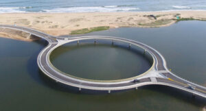 Circular Bridge Built To Slow Down Drivers So That They Would Enjoy The View cover