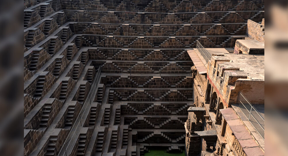 chand baori stepwell in Rajasthan India, Ancient cooling technique