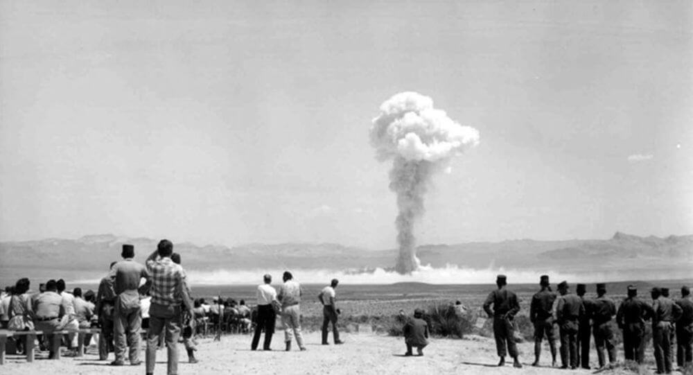 Atomic Tourism: In the 1950s, nuclear tests in Las Vegas served as a draw for tourists