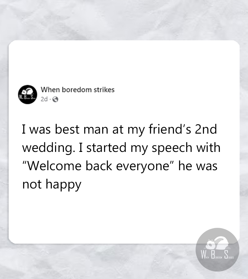Recess Laugh #01 - The 2nd Wedding Speech