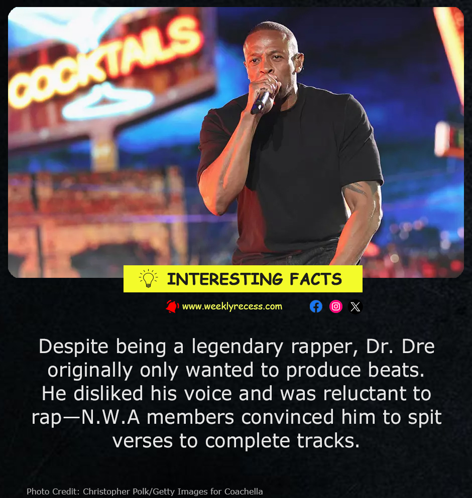 Dr. Dre Never Wanted to Rap—He Just Wanted to Make Beats
