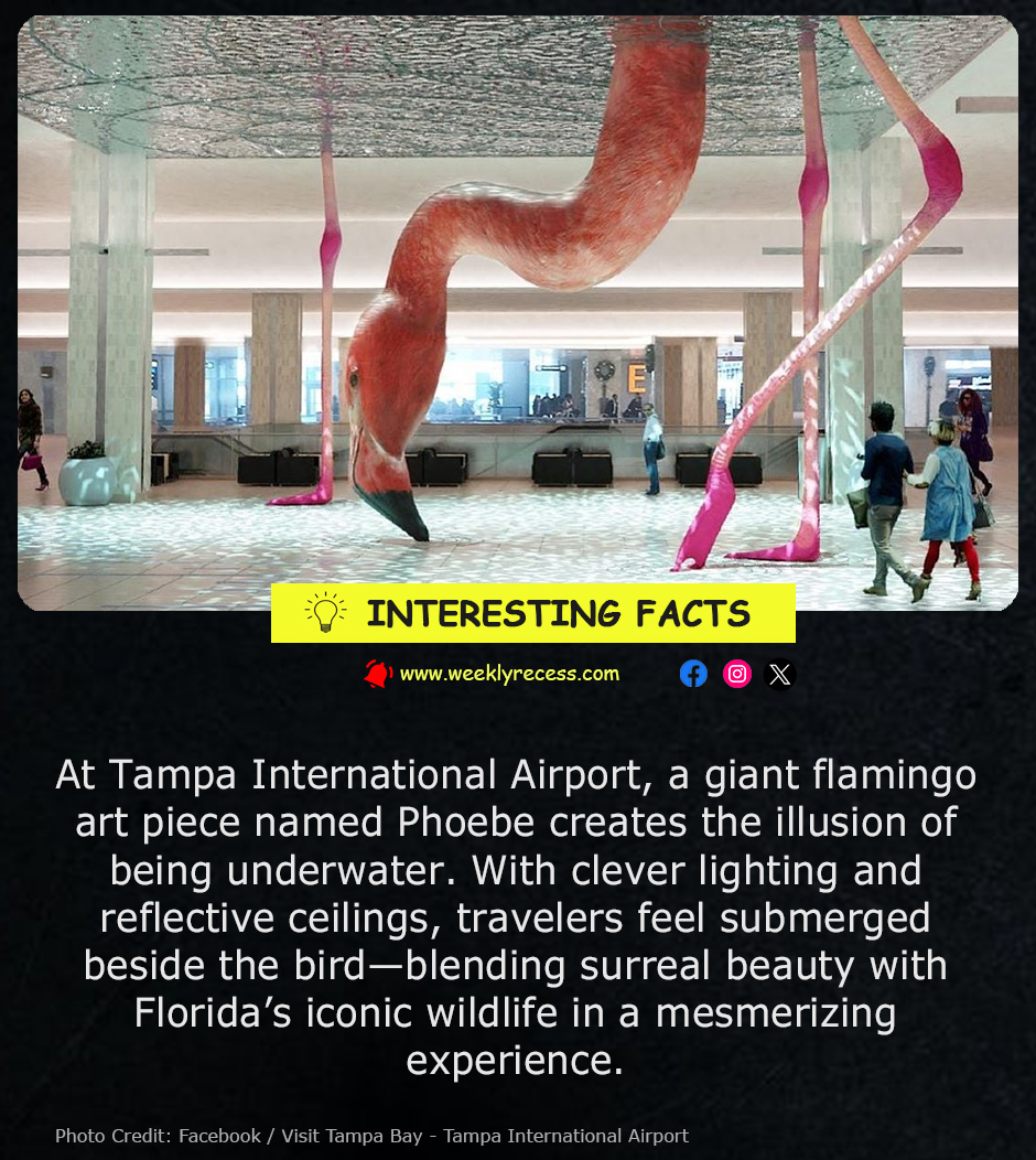 Meet Phoebe: The Giant Flamingo That Makes You Feel Underwater