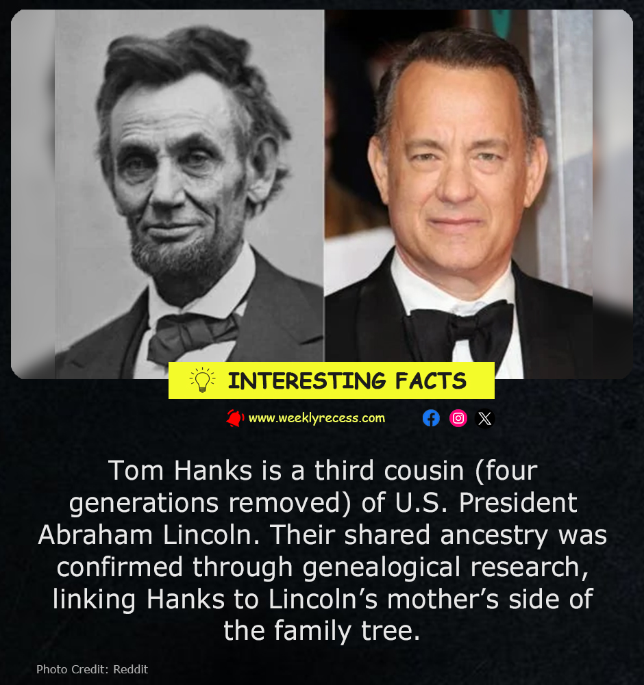 Tom Hanks and Abraham Lincoln Are Family—Really!