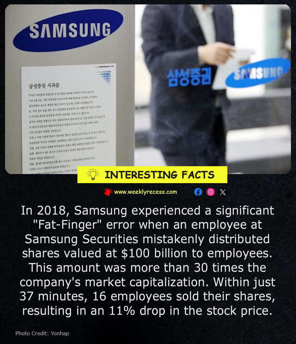 Samsung’s $100 Billion “Fat-Finger” Blunder